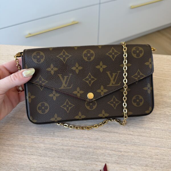 Louis Vuitton Monogram Pochette Felicie Chain Wallet