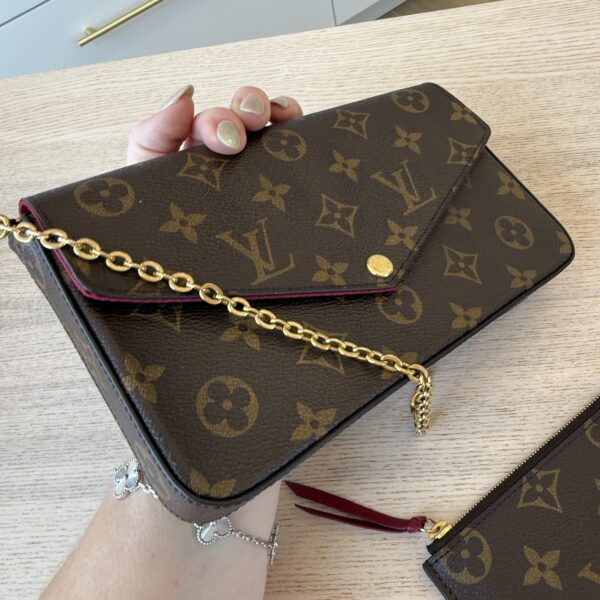 Louis Vuitton Monogram Pochette Felicie Chain Wallet