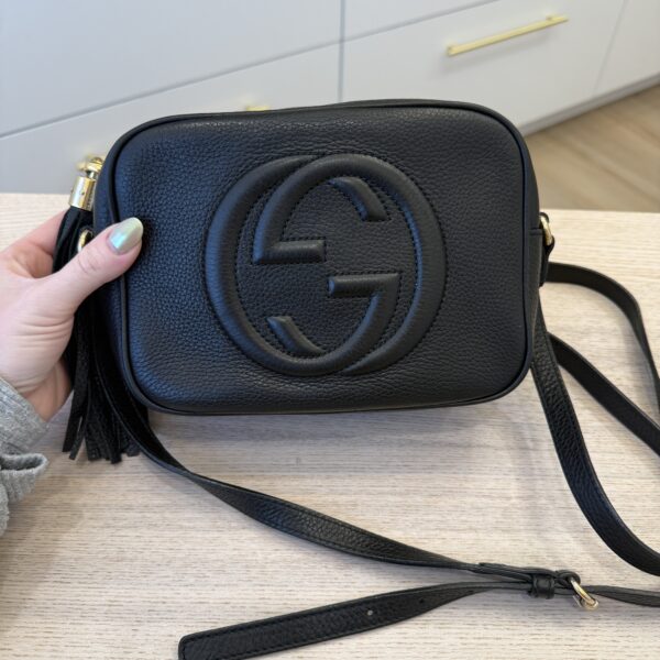 Gucci Calfskin Small Soho Disco Bag Black