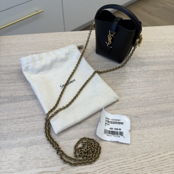 Saint Laurent (YSL) Le 37 Micro in Shiny Leather Black