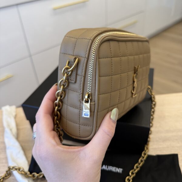 Saint Laurent (YSL) Shoulder Bag Cassandre Mini Natural Tan