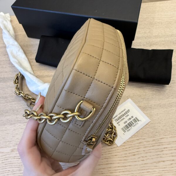 Saint Laurent (YSL) Shoulder Bag Cassandre Mini Natural Tan