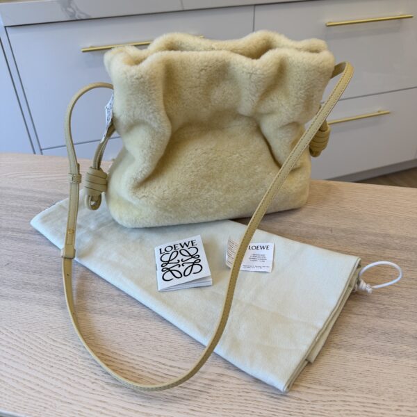 Loewe Shearling Medium Flamenco Knot Bag