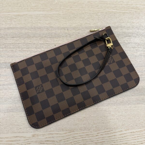 Louis Vuitton Damier Ebene Neverfull Pochette MM/GM Rose Ballerine