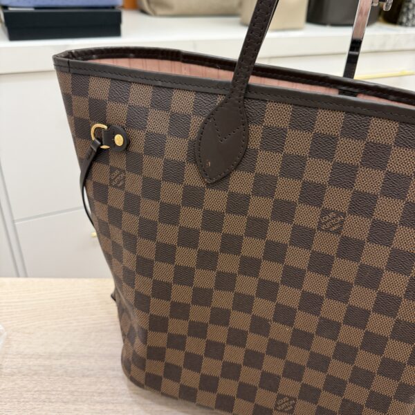 Louis Vuitton Damier Ebene Neverfull MM Rose Ballerine