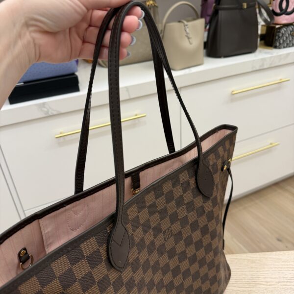 Louis Vuitton Damier Ebene Neverfull MM Rose Ballerine
