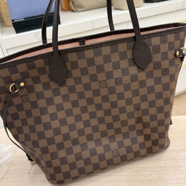 Louis Vuitton Damier Ebene Neverfull MM Rose Ballerine