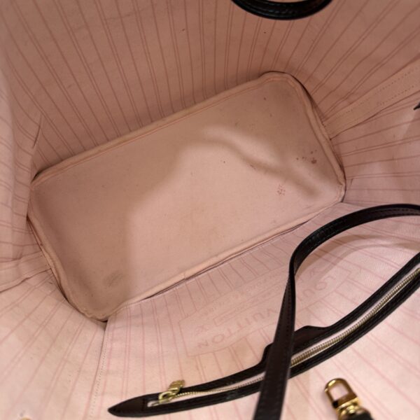 Louis Vuitton Damier Ebene Neverfull MM Rose Ballerine