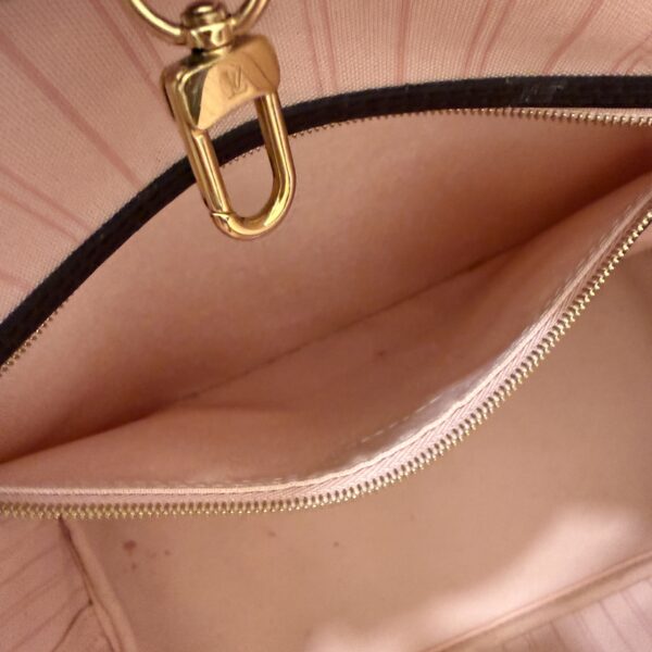 Louis Vuitton Damier Ebene Neverfull MM Rose Ballerine