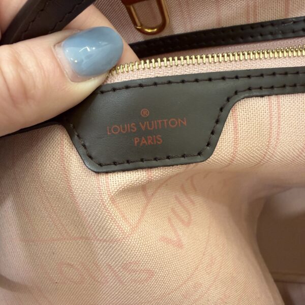 Louis Vuitton Damier Ebene Neverfull MM Rose Ballerine