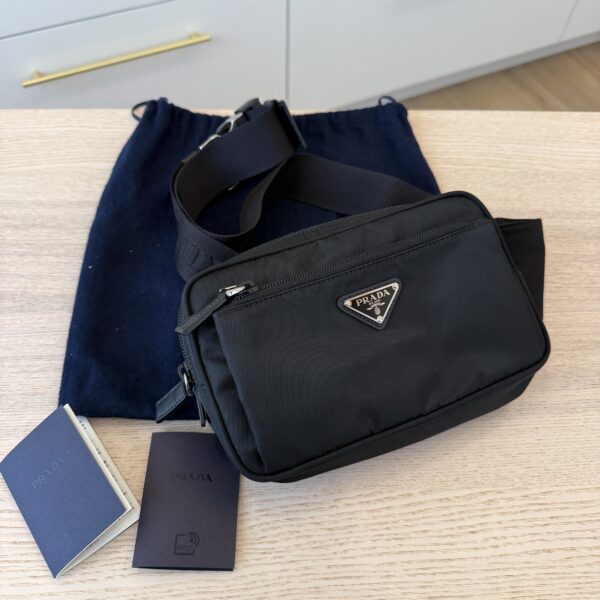 Prada Re-Nylon and Saffiano Leather Belt Bag