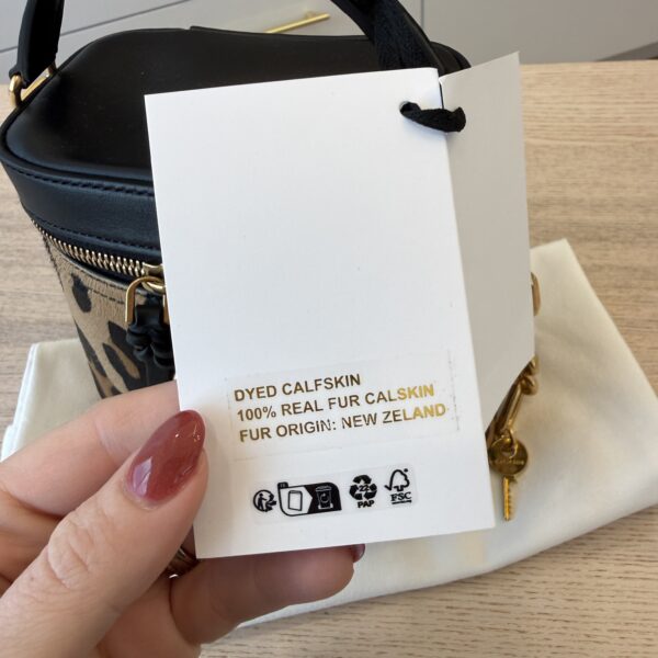 Balmain Pulse Vanity Leopard Print Leather Bag