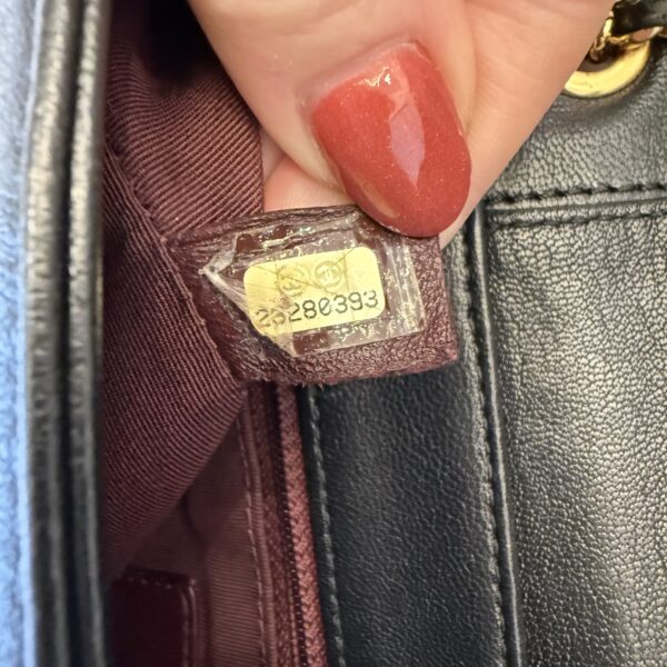 Chanel Mademoiselle Vintage Flap Bag Quilted Sheepskin Medium Black