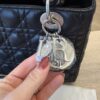 Christian Dior Lambskin Cannage Medium Lady Dior Silver Hardware Black