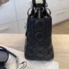 Christian Dior Lambskin Cannage Medium Lady Dior Silver Hardware Black