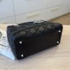 Christian Dior Lambskin Cannage Medium Lady Dior Silver Hardware Black