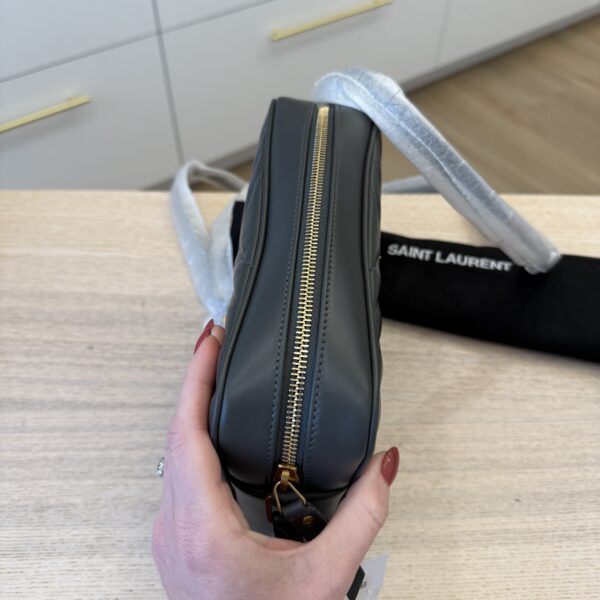 Saint Laurent (YSL) Calfskin Monogram Lou Camera Storm Gold Hardware