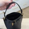 TOM FORD Audrey Mini Leather Bucket Bag Black