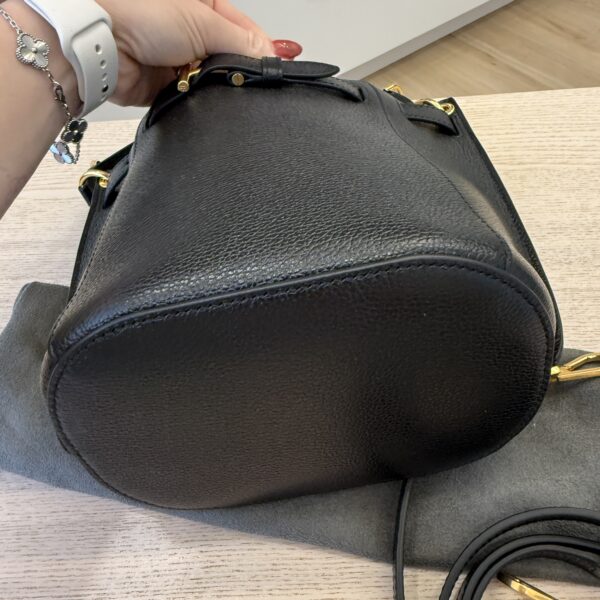 TOM FORD Audrey Mini Leather Bucket Bag Black