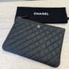 Chanel Caviar Quilted Medium Cosmetic Case Black Gold Hardware