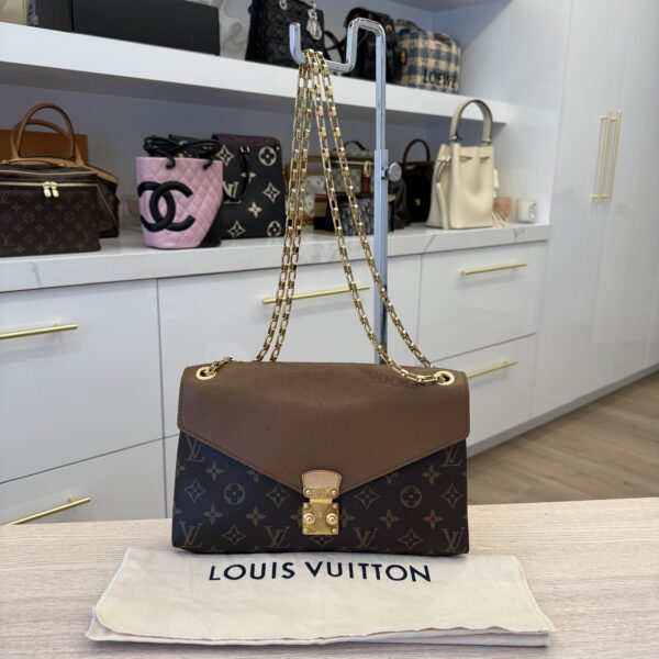 Louis Vuitton Pallas Chain Shoulder Bag Monogram Canvas and Calfskin