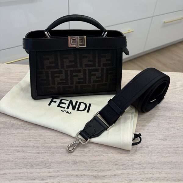Fendi Iconic Peekaboo Iseeu FF Fabric Crossbody Bag
