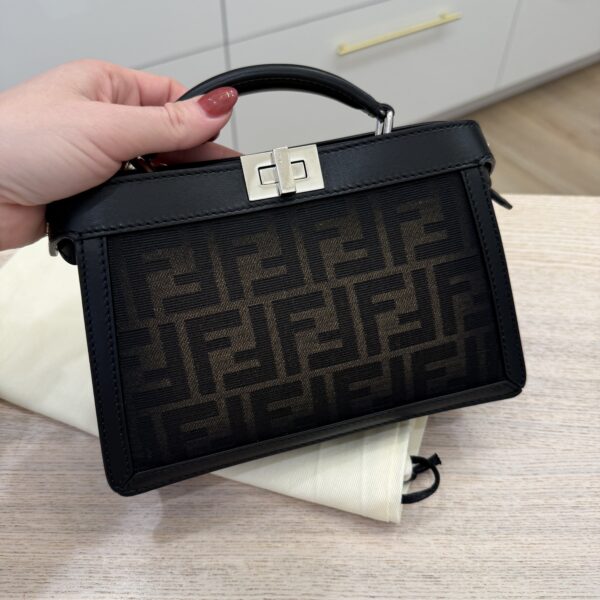 Fendi Iconic Peekaboo Iseeu FF Fabric Crossbody Bag