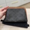 Celine Large Cosmetic Pouch in Triomphe Canvas and Calfskin