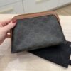Celine Large Cosmetic Pouch in Triomphe Canvas and Calfskin