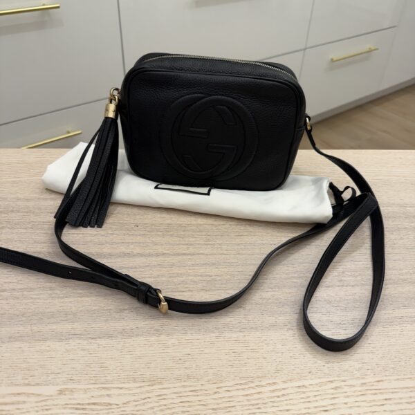 Gucci Calfskin Small Soho Disco Bag Black