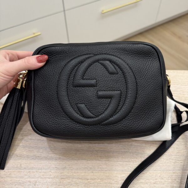 Gucci Calfskin Small Soho Disco Bag Black