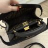 Fendi Vitello Seta Shiny Nappa Bi-Color Small Peekaboo I SEE U Satchel Black Zucca Interior