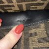Fendi Vitello Seta Shiny Nappa Bi-Color Small Peekaboo I SEE U Satchel Black Zucca Interior