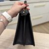 Fendi Vitello Seta Shiny Nappa Bi-Color Small Peekaboo I SEE U Satchel Black Zucca Interior