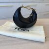 Fendi Vitello Grace New Matte Nano Fendigraphy Hobo Charm Black