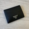 Prada Black Small Saffiano Leather Wallet