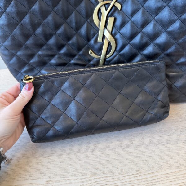 Saint Laurent (YSL) Icare in Quilted Lambskin Black