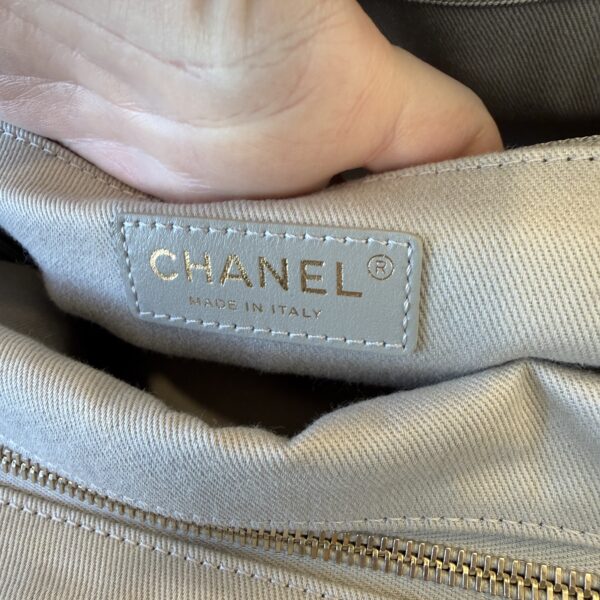 Chanel Caviar Quilted Coco Handle Shopping Tote Grey