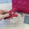 Christian Dior Lambskin Cannage Medium Lady Dior Silver Hardware Pink