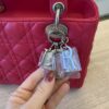 Christian Dior Lambskin Cannage Medium Lady Dior Silver Hardware Pink