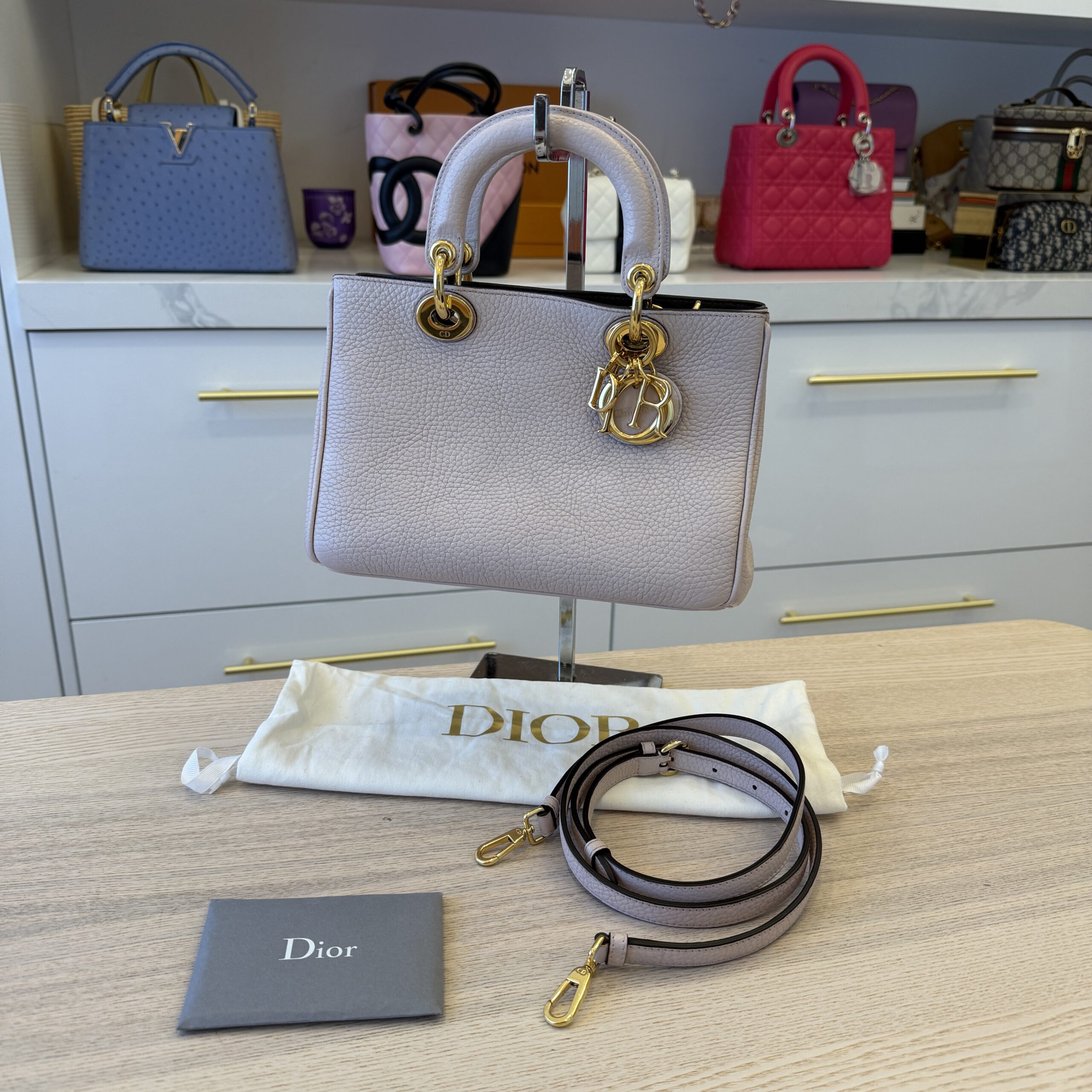 Christian Dior Calfskin Small Diorissimo Tote