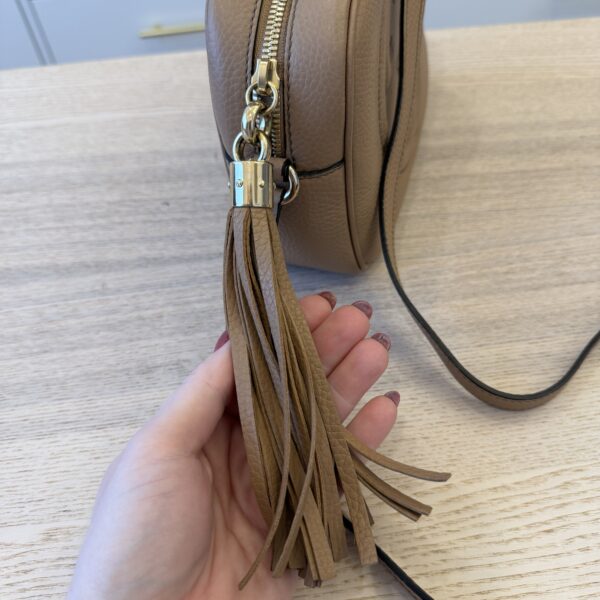 Gucci Calfskin Small Soho Disco Bag Beige
