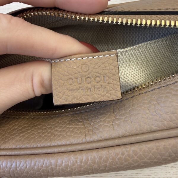 Gucci Calfskin Small Soho Disco Bag Beige