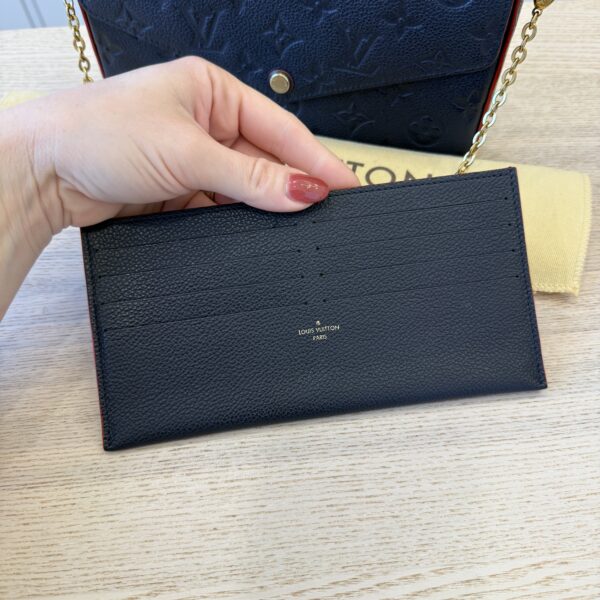 Louis Vuitton Empreinte Pochette Felicie Chain Wallet Marine Rouge