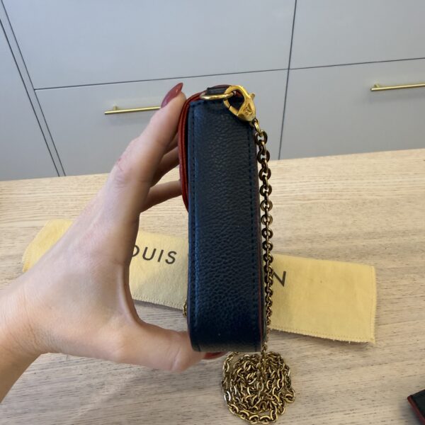 Louis Vuitton Empreinte Pochette Felicie Chain Wallet Marine Rouge
