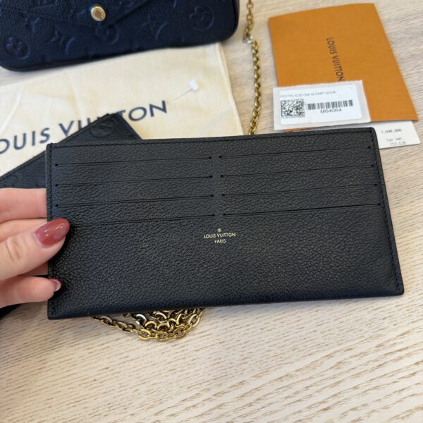 Louis Vuitton Empreinte Pochette Felicie Chain Wallet Noir