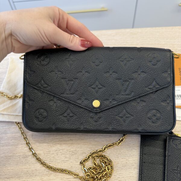 Louis Vuitton Empreinte Pochette Felicie Chain Wallet Noir