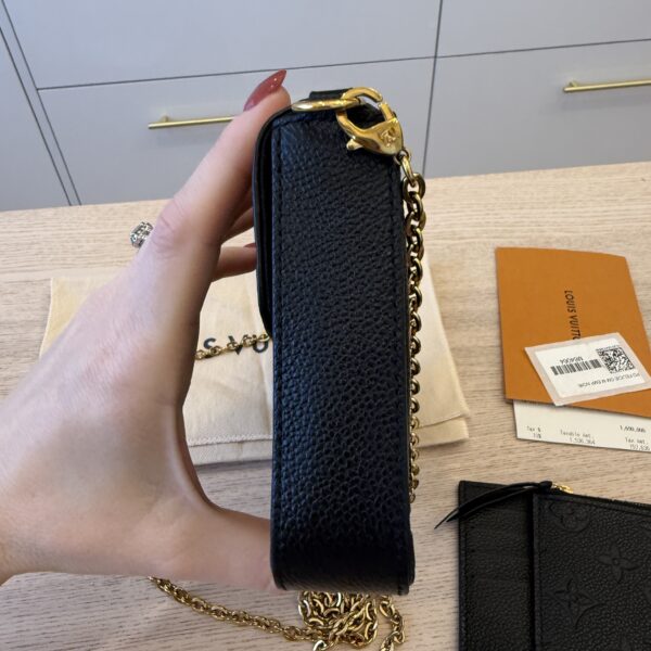 Louis Vuitton Empreinte Pochette Felicie Chain Wallet Noir