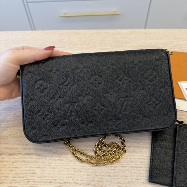 Louis Vuitton Empreinte Pochette Felicie Chain Wallet Noir
