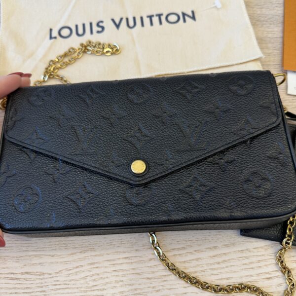 Louis Vuitton Empreinte Pochette Felicie Chain Wallet Noir